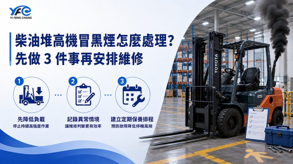堆高機冒黑煙